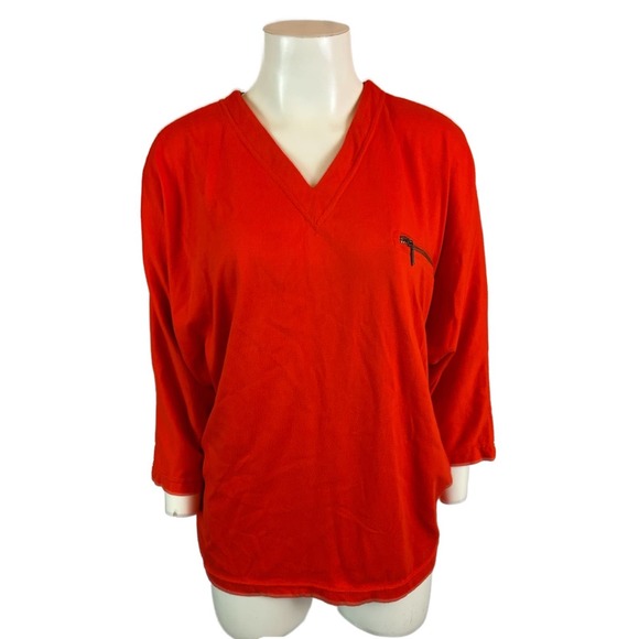 1980s Cutout Back Gothic Long Sleeve Oversized Sweater Shirt / Women’s Small * - Picture 3 of 4